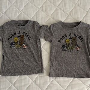 Star Wars Gray Kids T-Shirt for twins size 2T